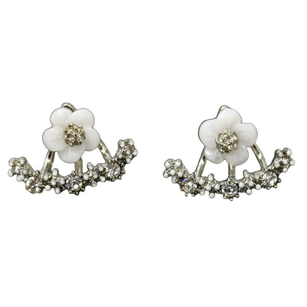 1 Pair Fashion Women Lady Elegant Crystal Rhinestone Ear Stud Earrings Jewelry